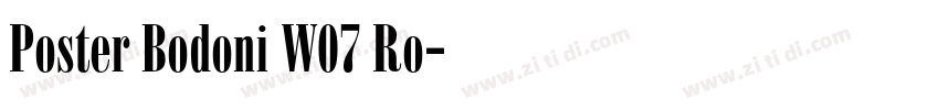 Poster Bodoni W07 Ro字体转换